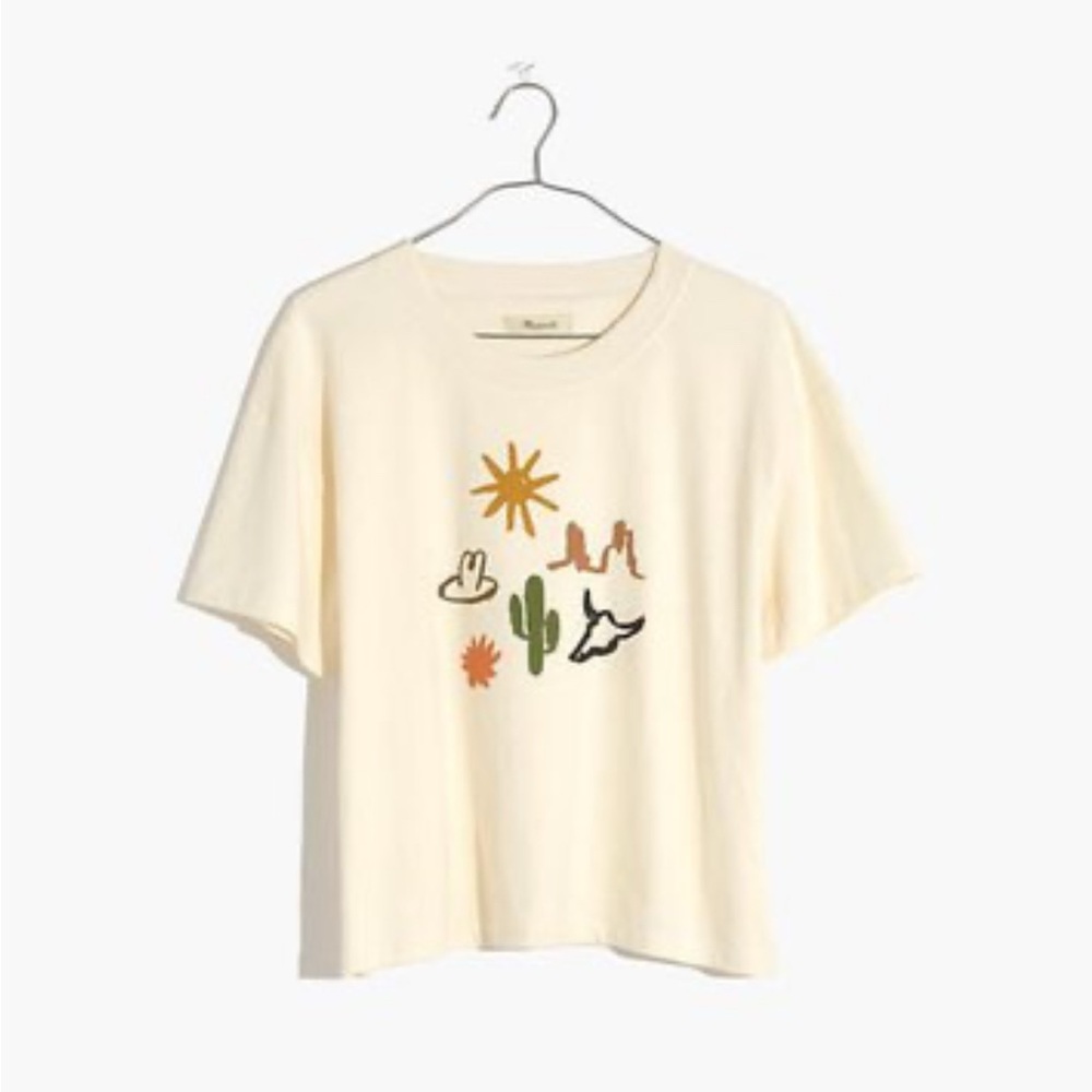 Madewell Cream Graphic Short Sleeve Tee NWOT